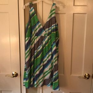 Vneck Striped Sundress